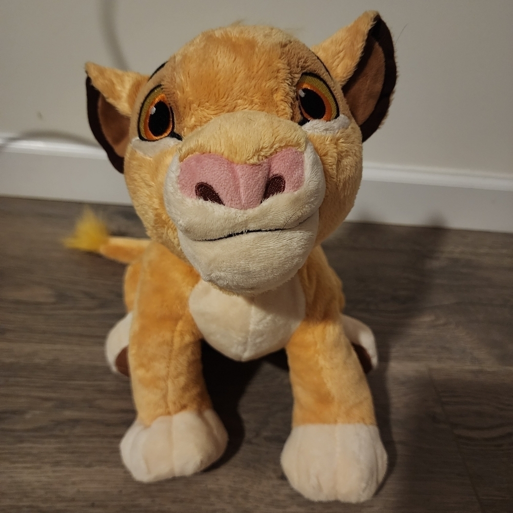 Disney The Lion King Sitting Simba Plush (22" Nose To Tail) Stuffed Animal EUC